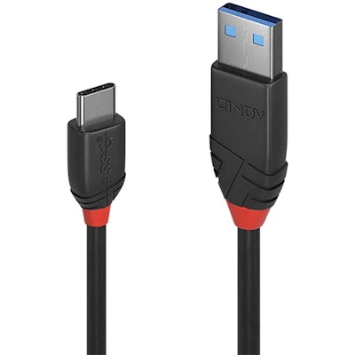 Immagine di Cavo USB 3.1 Tipo C a A 3A Black Line, 0.5m
