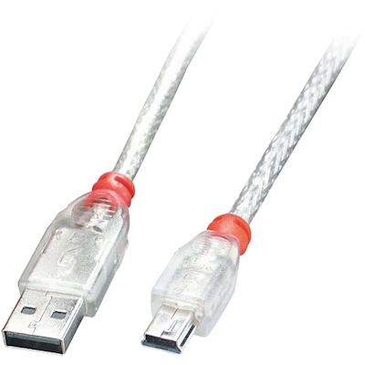 Immagine di Cavo USB 2.0 A/Mini-B Trasparente 2m