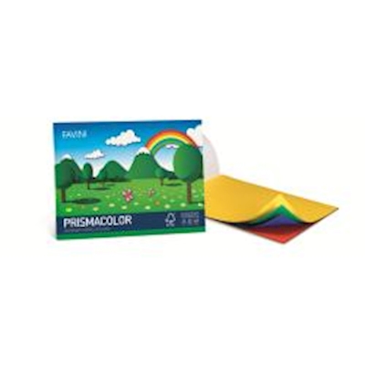 Immagine di Prismacolor - album in cartoncino monoruvido, misura 24x33cm, 128gr, 10 fogli - assortito in 5 color