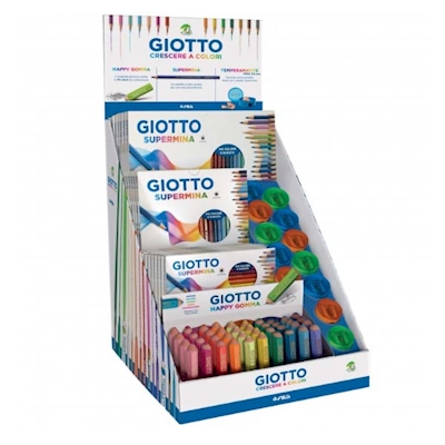 Immagine di Espositore matite colorate temperamatite gomme GIOTTO