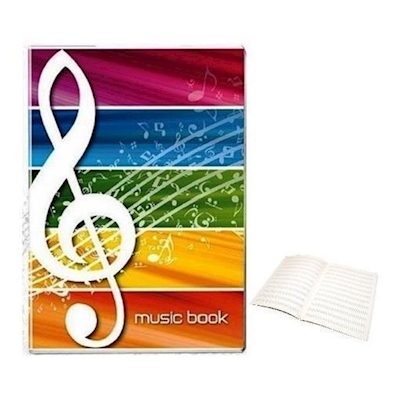Immagine di Music book a4 - 16 fogli - pentagramma 100gr - prezzo singolo, ord. minimo 10pz
