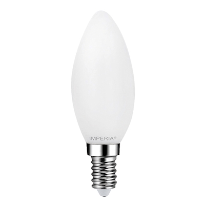 Immagine di Lampadina LED Oliva Filament Opale Fullglass E14 4W 2700K 400 Lumen luce calda