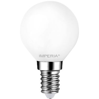 Immagine di Lampadina LED Sfera Filament Opale Fullglass E14 4W 2700K 400 Lumen luce calda
