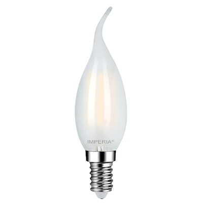 Immagine di Lampadina LED Colpo Di Vento Filament Smerigliate E14 4W 4000K 470 Lumen luce naturale
