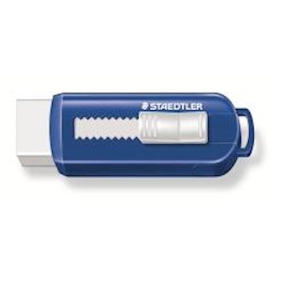 Immagine di Gomma senza PVC con involucro scorrevole STAEDTLER 525 colore blu