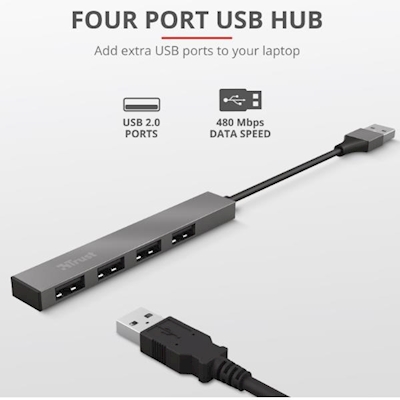 Immagine di Halyx aluminium 4-port mini USB hub