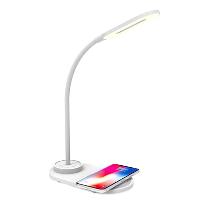 Immagine di Caricabatterie wireless/senza fili bianco microusb CELLY WLLIGHTMINI - Led Lamp With Wireless Charge
