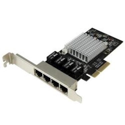 Immagine di Adattatore di rete STARTECH Scheda di rete PCIe a 4 porte ST4000SPEXI