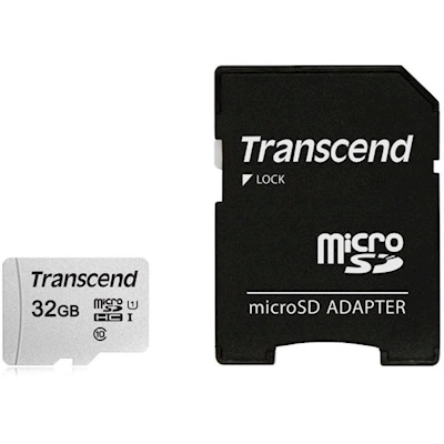 Immagine di Memory Card micro sd hc 32.00000 TRANSCEND TS32GUSD300S-A