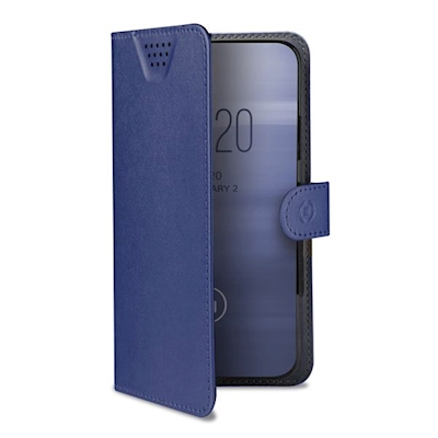 Immagine di Cover similpelle blu CELLY WALLY ONE - Universal Case Display Size 5.5"-6.0" WALLYONEXXXLBL