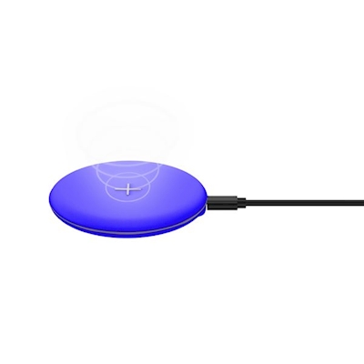 Immagine di Caricabatterie wireless/senza fili blu microusb CELLY WLFASTFEEL - Wireless Charger 10W [FEELING] WL