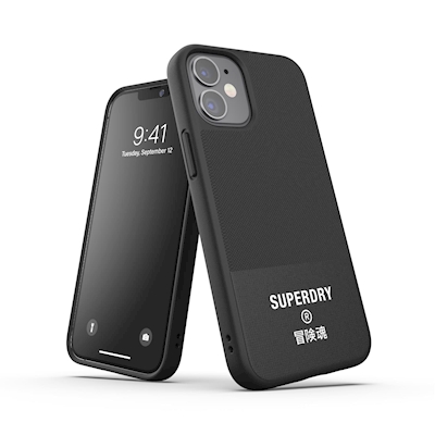 Immagine di Cover tpu + poliuretano nero SUPERDRY SUPERDRY - Apple iPhone 12 Mini 42584_SDY