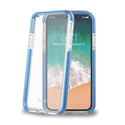 Immagine di Cover tpu + policarbonato blu CELLY HEXAGON - Apple iPhone Xs/ iPhone X HEXAGON900LB