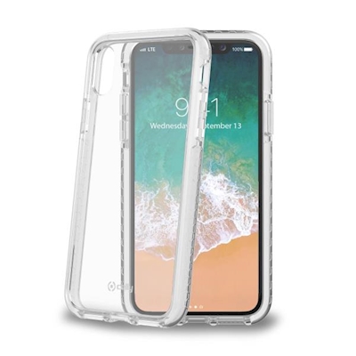 Immagine di Cover tpu + policarbonato bianco CELLY HEXAGON - Apple iPhone Xs/ iPhone X HEXAGON900WH