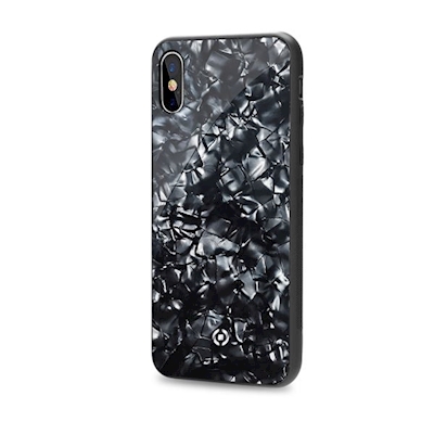 Immagine di Cover tpu + vetro temperato nero CELLY PEARL - Apple iPhone Xs/ iPhone X PEARL900BK