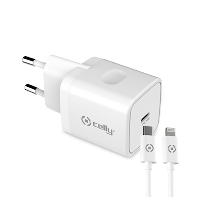 Immagine di Tc USB-C 20w+lightning cable white