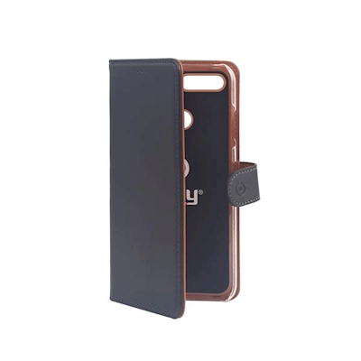 Immagine di Cover similpelle nero CELLY WALLY - HUAWEI Y9 2018 WALLY756