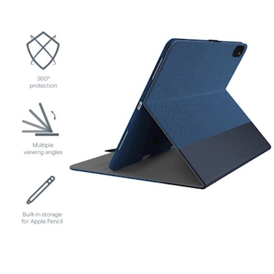 Immagine di Cover plastica blu CYGNETT Custodia TekView con porta Apple pencil per iPad A CY3493TEKVI
