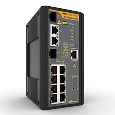 Immagine di Switch ALLIED TELESIS Industrial managed PoE+ switch, 8 x 10/100/1000TX AT-IS230-10GP80