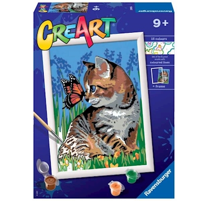 Immagine di Creart serie d - gattino e farfalla