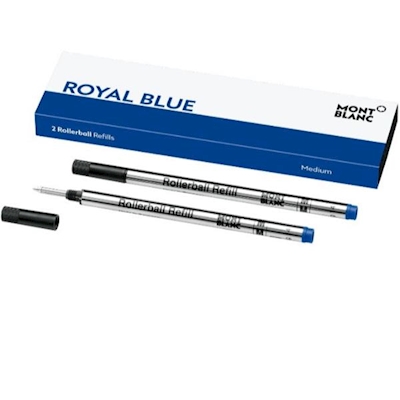 Immagine di Refill (m) mont blanc royal blue blu 2pz per roller