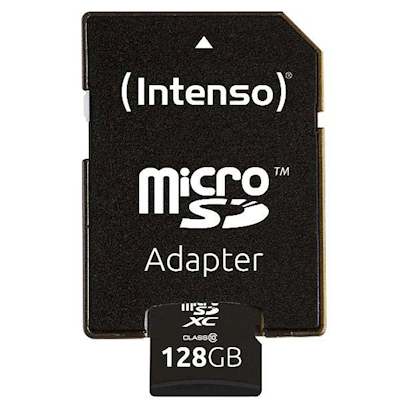 Immagine di Memory Card micro sd xc 128.00000 INTENSO MICRO SD CLASSE 10 128GB con ADATTATORE 3413491