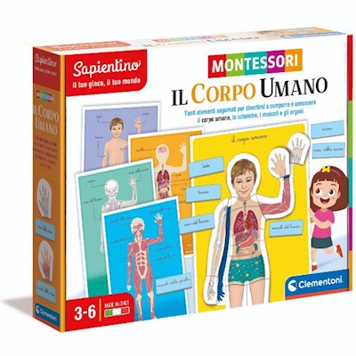Immagine di Giochi educativi CLEMENTONI Montessori - Il Corpo Umano 16373A