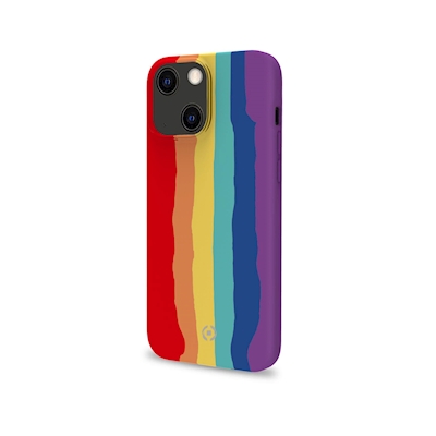 Immagine di Cover silicone rosso CELLY RAINBOW - Apple iPhone 13 RAINBOW1007