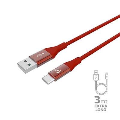 Immagine di USB to USB-C 15w cable 3mt red