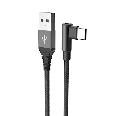 Immagine di USB to USB-C 15w cable l-shape bk