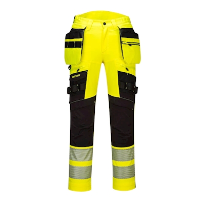 Immagine di Pantaloni con tasca holster staccabile ad alta visibilitè  dx4 PORTWEST DX442 colore Yellow/Black ta