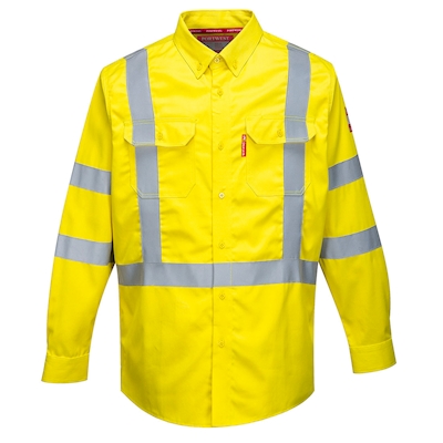 Immagine di Camicia hi-vis fr bizflame 88/12 fr PORTWEST FR95 colore giallo taglia XL