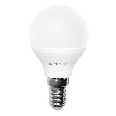 Immagine di Lampadina LED Sfera Opale E14 3W 3000K 255 Lumen luce calda
