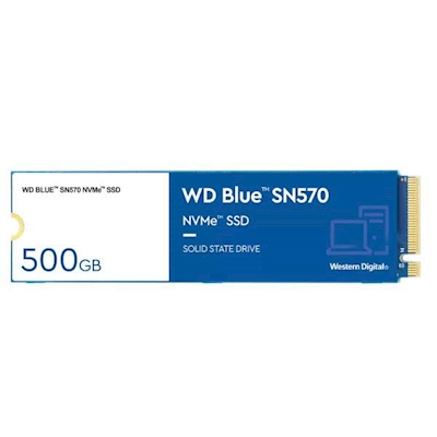 Immagine di Ssd interni 500GB m.2 pcie 3.0x4 WESTERN DIGITAL WD Blue SN570 NVMe SSD M.2 2280 WDS500G3B0C