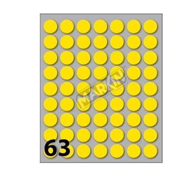 Immagine di Cf25x630 etichette diam 14 giall