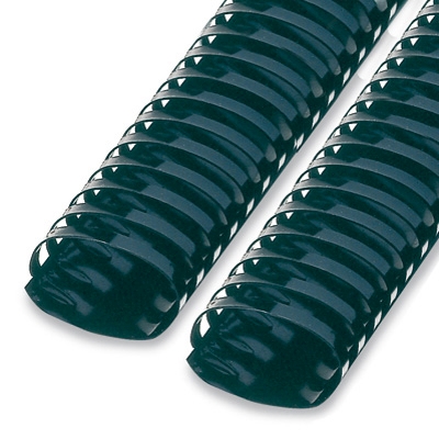 Immagine di Dorsi plastici a 21 anelli ovali mm 38 nero