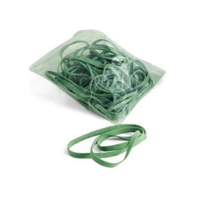 Immagine di Elastici in gomma a fettuccia verde diametro 120 mm kg 1