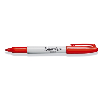 Immagine di Pennarello permanent SHARPIE PERMANENT FINE punta conica fine colore rosso