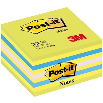 Immagine di Post-it 3M memo cube 2028nb 450 ff 76x76 neon verde