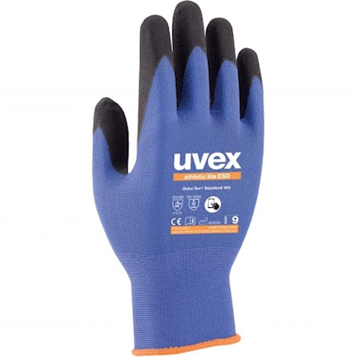 Immagine di Guanti UVEX ATHLETIC LITE ESD colore blu taglia 6 - paio