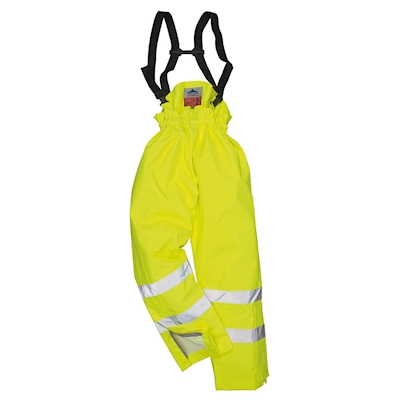 Immagine di Pantalone bizflame rain sfoderato multinorma hi-vis PORTWEST S780 colore giallo taglia XXXL