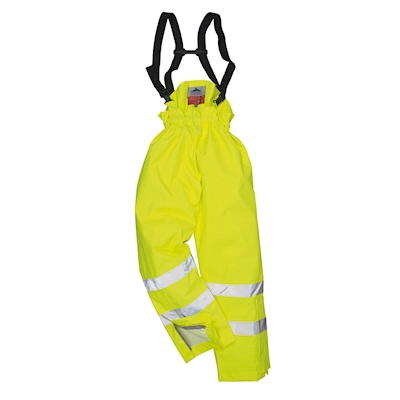 Immagine di Pantalone bizflame rain foderato multinorma hi-vis PORTWEST S781 colore giallo taglia M