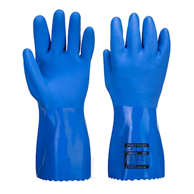Immagine di Guanto di protezione in PVC ultra-marine PORTWEST colore blu taglia S