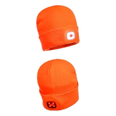 Immagine di Berretto doppio LED ricaricabile colore arancione