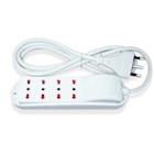 Immagine di Multipresa Nilox con cavo 1,5 metri 4 posti spina grande 16A > 4 prese bipasso bianco