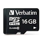Immagine di Micro SD (SDHC) VERBATIM Class 10 16GB con adatt