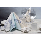 Immagine di Coprimacchia in carta a secco airlaid ROIAL YACHT CLUB colore azzurro cm 100x100 100 pezzi
