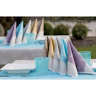 Immagine di Tovaglioli in carta a secco airlaid ROIAL BOLLICINE colore azzurro 50 pezzi