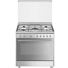 Immagine di Cucina con forno e piano cottura elettrici 115 lt 90 cm grigio SMEG SX91MDS9